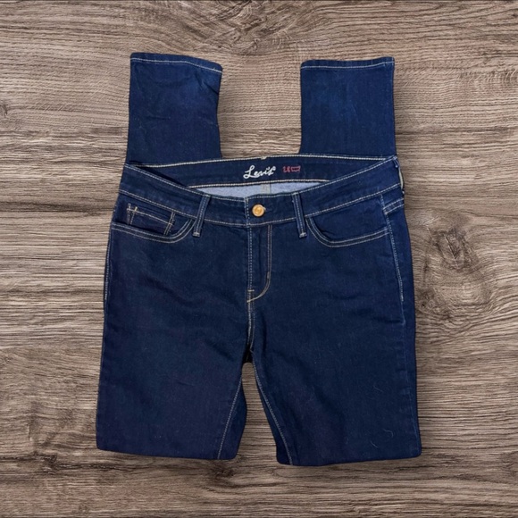 Like New- Levi's Women's Navy Skinny Jeans - Picture 1 of 7